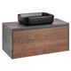 VINCEA База под накладную раковину Mesa 1000 подвесная, 1 выкатной/1 скрытый ящик soft close, T.Oak + Beton VMC-2MS100TB - фото 374014