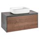 VINCEA База под накладную раковину Mesa 1000 подвесная, 1 выкатной/1 скрытый ящик soft close, T.Oak + Beton VMC-2MS100TB - фото 374016