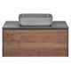 VINCEA База под накладную раковину Mesa 1000 подвесная, 1 выкатной/1 скрытый ящик soft close, T.Oak + Beton VMC-2MS100TB - фото 374018