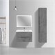 VINCEA База под керамическую раковину Mia Slim 800 подвесная, 2 выкатных ящика soft close, Beton VMC-2MC800S1BT - фото 374086