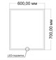VINCEA Зеркало LED VLM-3VN6007 600х700 c сенсорным выключателем и диммером VLM-3VN6007 - фото 374258