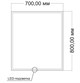 VINCEA Зеркало LED VLM-3VN700 700х800 c сенсорным выключателем и диммером VLM-3VN700 - фото 374263