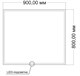 VINCEA Зеркало LED VLM-3VN9008 900х800 c сенсорным выключателем и диммером VLM-3VN9008 - фото 374278