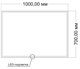 VINCEA Зеркало LED VLM-3VN1007 1000х700 c сенсорным выключателем и диммером VLM-3VN1007 - фото 374283