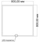 VINCEA Зеркало LED VLM-3VN8008-2 800х800 c сенсорным выключателем и диммером, антизапотевание VLM-3VN8008-2 - фото 374303