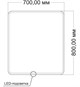 VINCEA Зеркало LED VLM-3VC700 700х800 c сенсорным выключателем и диммером VLM-3VC700 - фото 374326