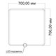 VINCEA Зеркало LED VLM-3VC7007 700х700 c сенсорным выключателем и диммером VLM-3VC7007 - фото 374332