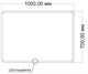 VINCEA Зеркало LED VLM-3VC1007 1000х700 c сенсорным выключателем и диммером VLM-3VC1007 - фото 374342