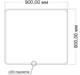 VINCEA Зеркало LED VLM-3VC9008-2 900х800 c сенсорным выключателем и диммером, антизапотевание VLM-3VC9008-2 - фото 374360
