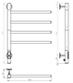 VINCEA Полотенцесушитель электрический VTD-1S1CGE 43x60, графит, таймер VTD-1S1CGE - фото 374871