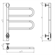 VINCEA Полотенцесушитель электрический VTD-1R1CE 44x60, хром, таймер VTD-1R1CE - фото 374876