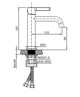 VINCEA Смеситель для раковины Villa VBF-1VL1MB однорычажный, черный VBF-1VL1MB - фото 374906