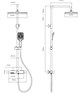 VINCEA Душевая стойка Core VSFS-4CO1CH с изливом, хром VSFS-4CO1CH - фото 375136