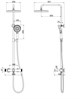 VINCEA Душевая стойка Rim VSFS-2RM1MB с изливом, черный матовый VSFS-2RM1MB - фото 375190