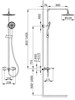 VINCEA Душевая стойка Rondo VSFS-1R1CH с изливом, хром VSFS-1R1CH - фото 375203