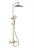 VINCEA Душевая стойка Rondo VSFS-1R1BG с изливом, брашированное золото VSFS-1R1BG - фото 375212
