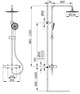 VINCEA Душевая стойка Rondo VSFS-1R0CH без излива, хром VSFS-1R0CH - фото 375224