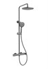VINCEA Душевая стойка Rondo VSFS-1R0GM без излива, вороненая сталь VSFS-1R0GM - фото 375237