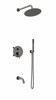 VINCEA Душевой комплект Villa VSFW-1VL3GM встраиваемый, 3 режима, вороненая сталь ???????VSFW-1VL3GM - фото 375276
