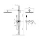 VINCEA Душевой комплект Groove VSFW-4G01BG4 встраиваемый, 2 режима, 30см верх душ, брашированное золото VSFW-4G01BG4 - фото 375301