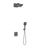 VINCEA Душевой комплект Inspire VSFW-3I21MT4GM встраиваемый, термостат, двухрежимный, вороненая сталь VSFW-3I21MT4GM - фото 375764