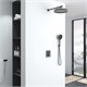 VINCEA Душевой комплект Inspire VSFW-3I21MT2GM встраиваемый, термостат, двухрежимный, вороненая сталь VSFW-3I21MT2GM - фото 375866