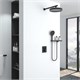 VINCEA Душевой комплект Inspire VSFW-3I21MT2RMB встраиваемый, термостатический, двухрежимный, черный VSFW-3I21MT2RMB - фото 375950