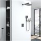 VINCEA Душевой комплект VSFW-321MT1RGM встраиваемый, термостат, двухрежимный, вороненая сталь VSFW-321MT1RGM - фото 376068