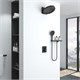 VINCEA Душевой комплект Inspire VSFW-3I21MT3RMB встраиваемый, термостатический, двухрежимный, черный VSFW-3I21MT3RMB - фото 376103