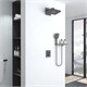 VINCEA Душевой комплект Inspire VSFW-3I21MT4RGM встраиваемый, термостат, двухрежимный, вороненая сталь VSFW-3I21MT4RGM - фото 376181