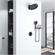 VINCEA Душевой комплект Inspire VSFW-3I22MT3RMB встраиваемый, термостатический, двухрежимный, черный VSFW-3I22MT3RMB - фото 376584