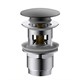 VINCEA Донный клапан DPU-1B01GM клик-клак G1 1/4, с переливом, вороненая сталь DPU-1B01GM - фото 377773