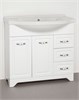 STYLE LINE Тумба с раковиной Style Line Олеандр-2 90 (3 ящ.) под умывальник Эльбрус 90, белая ЛС-00000241 - фото 378238