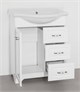 STYLE LINE Тумба напольная Олеандр-2 65 (3 ящ.) под умывальник Байкал 65, белая ЛС-00000047