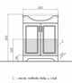 STYLE LINE Тумба напольная Олеандр-2 65 под умывальник Байкал 65, рельеф пастель ЛС-00000199