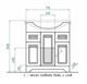 STYLE LINE Тумба с раковиной Style Line Олеандр-2 75 (2ящ.) под умывальник Байкал 75, рельеф пастель ЛС-00000200
