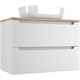 STYLE LINE Тумба подвесная "Бали 80" 2 ящика со столешницей БЕЛЫЙ СОФТ ЛС-00002339