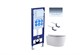 Set AQUATEK ЕВРОПА New-016 4в1 (рама AQUATEK INS-0000017+крепление KKI-0000002 +кнопка KDI-0000016 + унитаз AQ1106L-00+тонкое сиденье с механиз) Set AQUATEK ЕВРОПА New-016 4в1