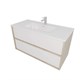 AQUATEK Комплект мебели: Тумба ЛИБРА с раковиной 100см, 2 ящика с системой push-to-open, корпус дерево,цвет фасадов белый мат AQ66100-DO-MW