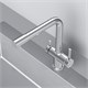 AM.PM Func Смеситель для кухни с L-изливом с каналом для питьевой воды, хром F8F05700