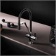 AM.PM Func Смеситель для кухни с каналом для питьевой воды и гибким изливом, хром,черн. излив F8F07802