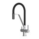 AM.PM Func Смеситель для кухни с каналом для питьевой воды и гибким изливом, сатин,черн. излив F8F07812