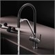 AM.PM Func Смеситель для кухни с каналом для питьевой воды и гибким изливом, сатин,черн. излив F8F07812
