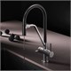 AM.PM Func Смеситель для кухни с каналом для питьевой воды и гибким изливом, сатин,черн. излив F8F07812
