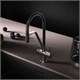AM.PM Func Смеситель для кухни с каналом для питьевой воды и гибким изливом, сатин,черн. излив F8F07812