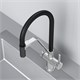 AM.PM Func Смеситель для кухни с каналом для питьевой воды и гибким изливом, сатин,черн. излив F8F07812