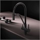 AM.PM Func Смеситель для кухни с каналом для питьевой воды и гибким изливом, черн.,черн. излив F8F07822