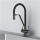 AM.PM Func Смеситель для кухни с каналом для питьевой воды и гибким изливом, черн.,черн. излив F8F07822