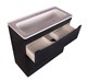 STYLE LINE El Fante Bergamo El Fante Тумба напольная "Бергамо мини 80" (2 ящ.) Люкс антискрейтч черный, PLUS СС-00002313