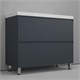 STYLE LINE Тумба напольная "Манхэттен 100" ЭМАЛЬ под ASTI 100 2 ящика PLUS графит ЛС-00002369